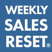 Weekly Sales Reset Logo White on 336699